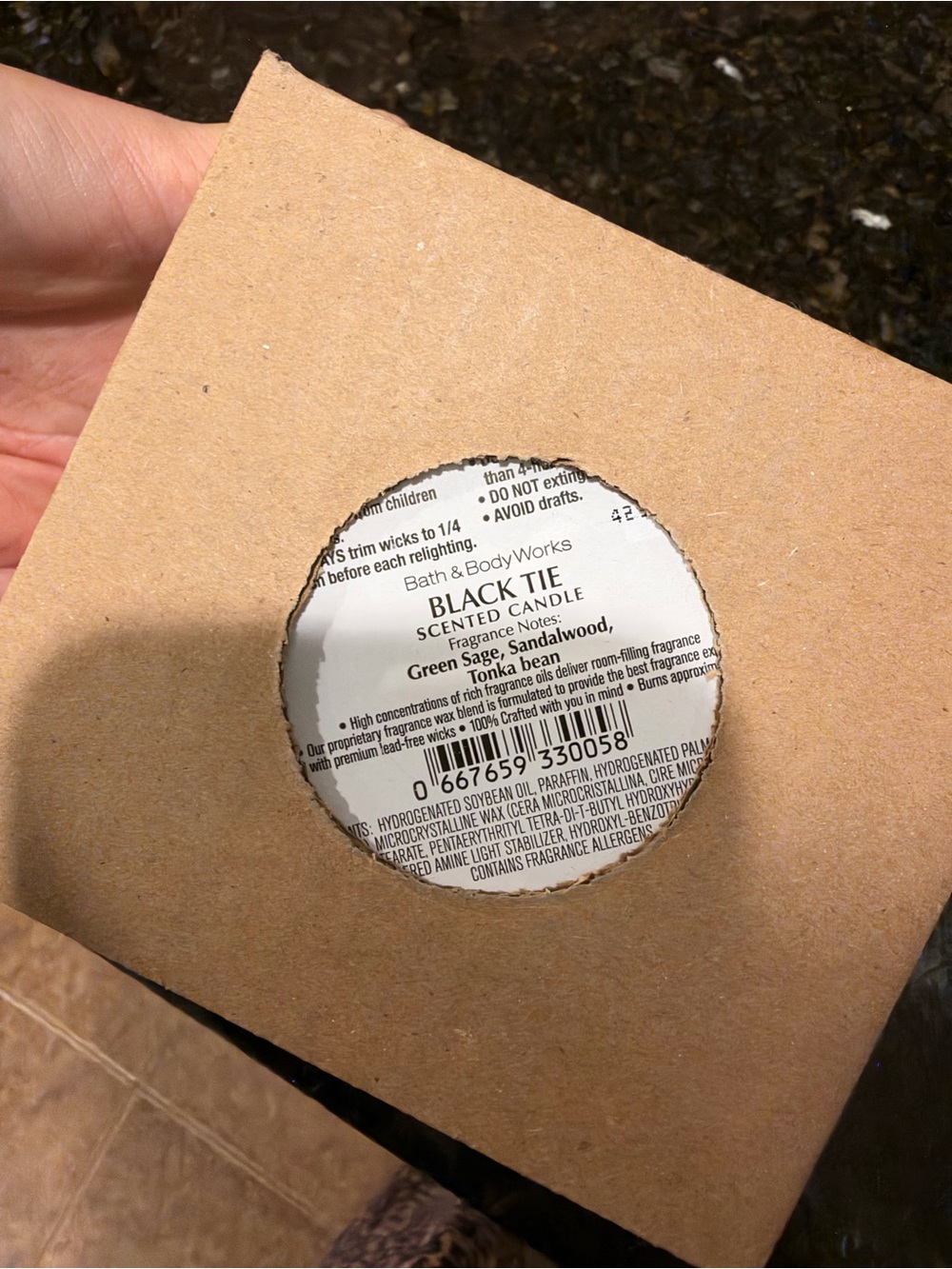 Bath & Body Works Flannel Scented Candle - White Label